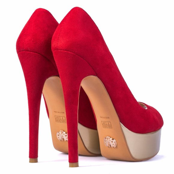 Petit Cadeau Danielle - Classy Peep Toe Pumps, 6" Heels and 1.5" Platform NEW! - Picture 4 of 6